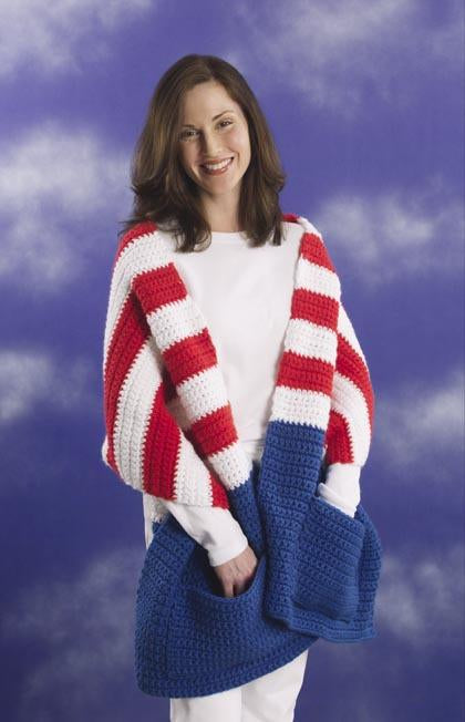 Patriotic Pocket Wrap Pattern (Crochet)
