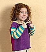 Childs Blocks and Stripes Pullover Sweater Pattern (Knit)