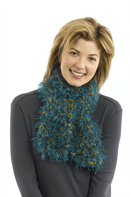 Quick Scarf Peacock Hazelnut Pattern (Knit)