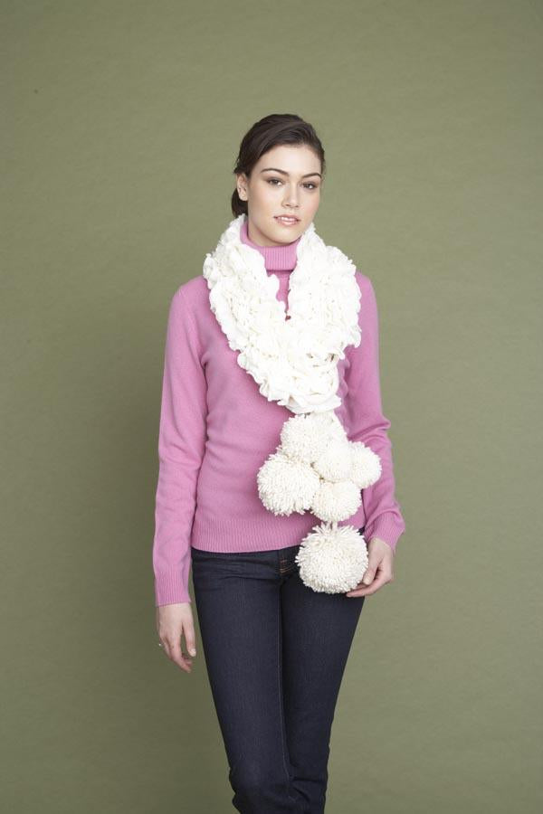 Pom Pom Scarf Pattern (Knit)