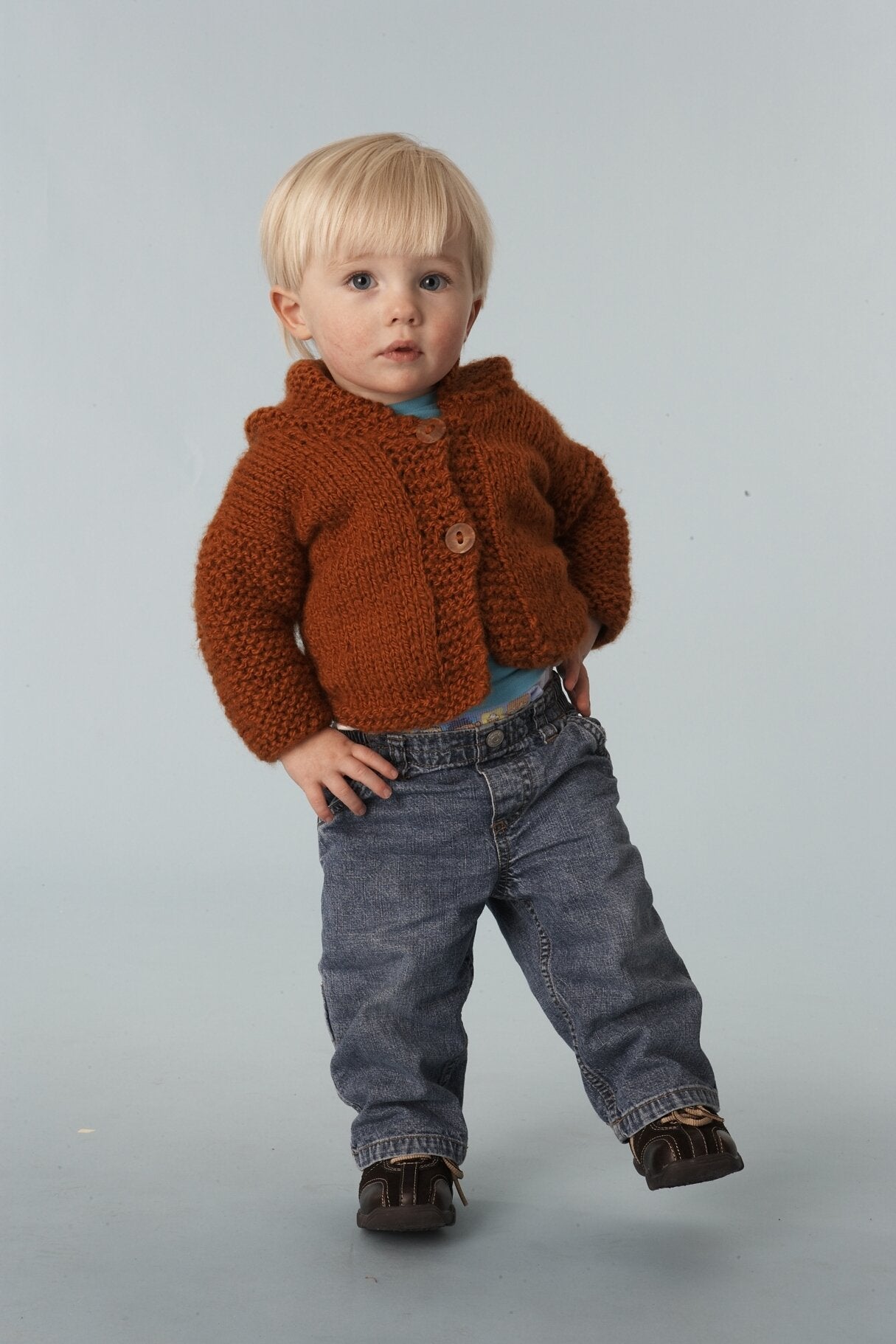 Simple Hooded Cardigan Pattern (Knit)