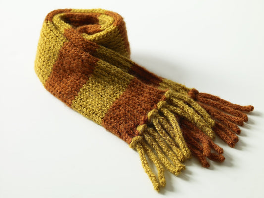 Childs Striped Scarf Pattern (Knit)