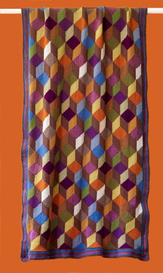 Tumbling Cubes Afghan (Knit)