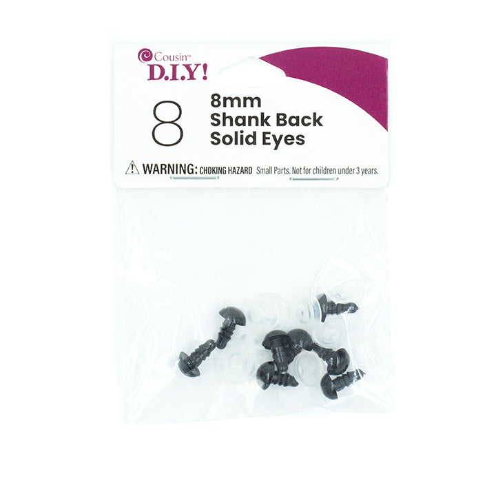 Shank Back Solid Eyes (8mm, 18mm)