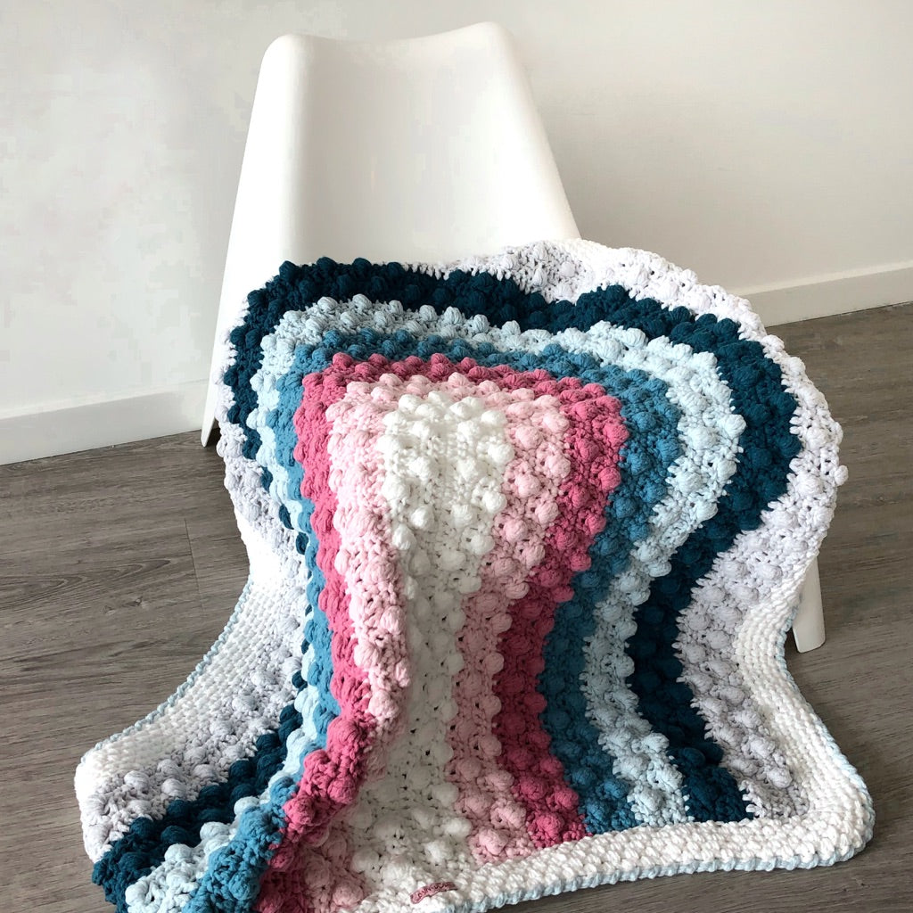 Crochet Kit - Rainbow Bobble Blanket