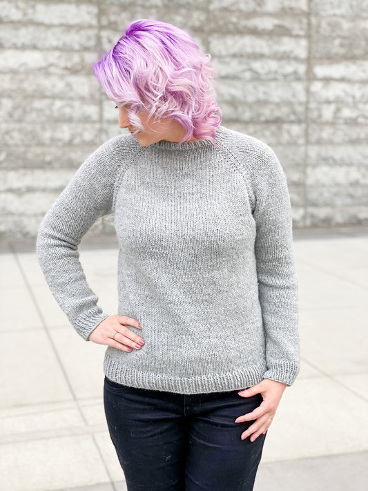 Knit Kit - Stockinette Beginner Raglan LITE
