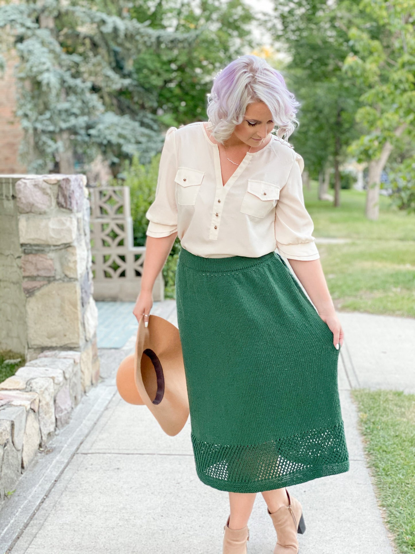 Knit Kit - Peek-A-Boo Maxi Skirt