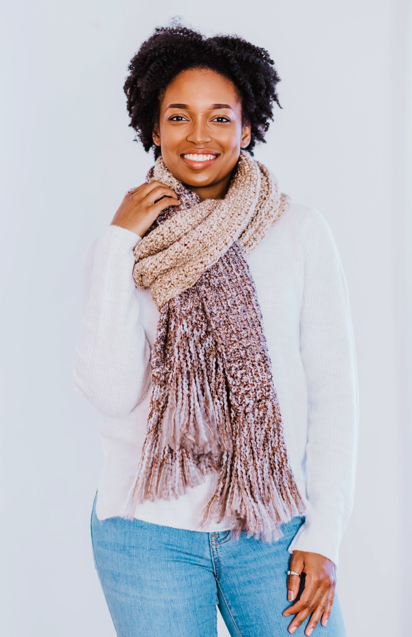 Crochet Kit - Bobbi Fringe Scarf