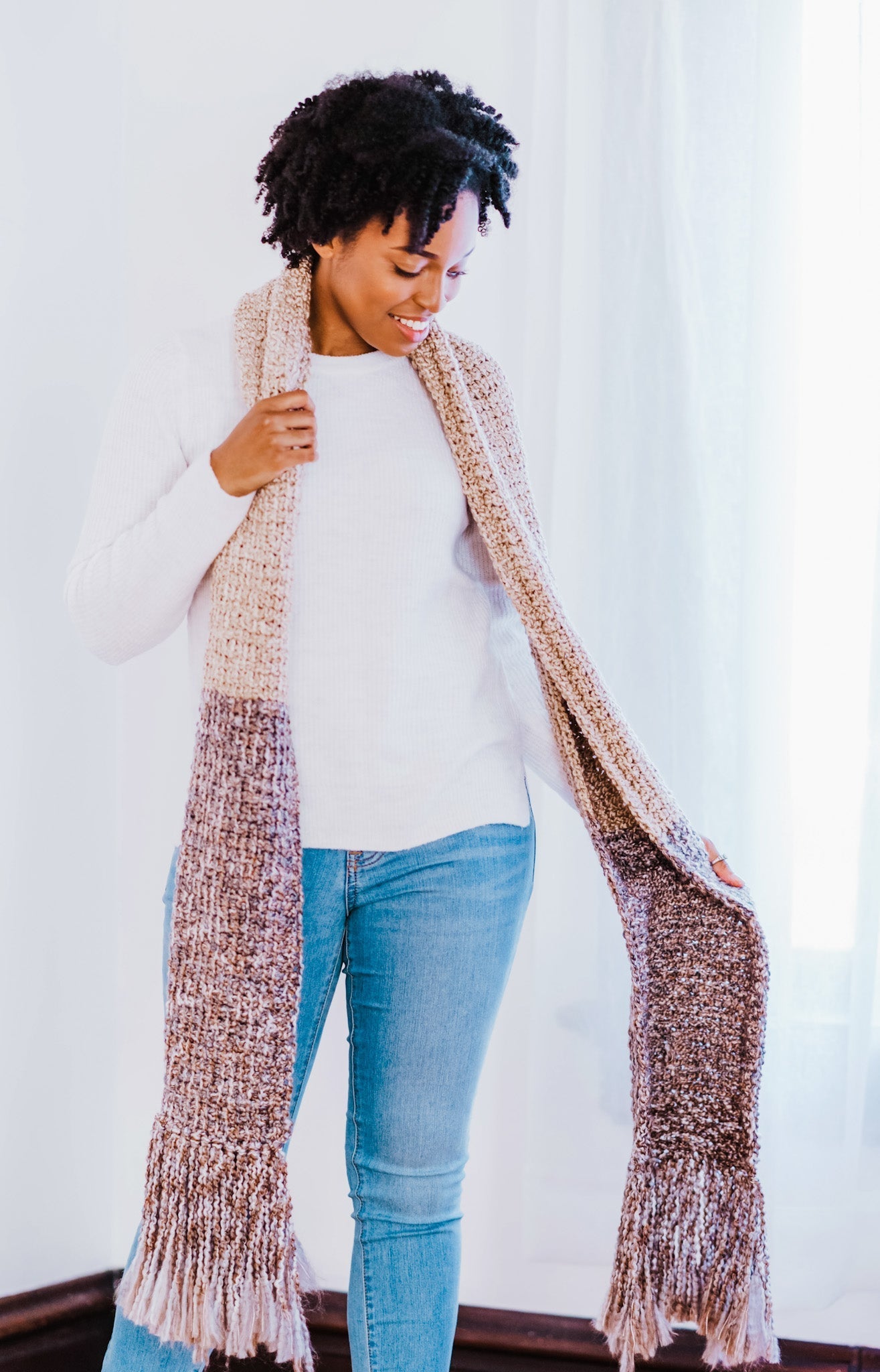 Crochet Kit - Bobbi Fringe Scarf