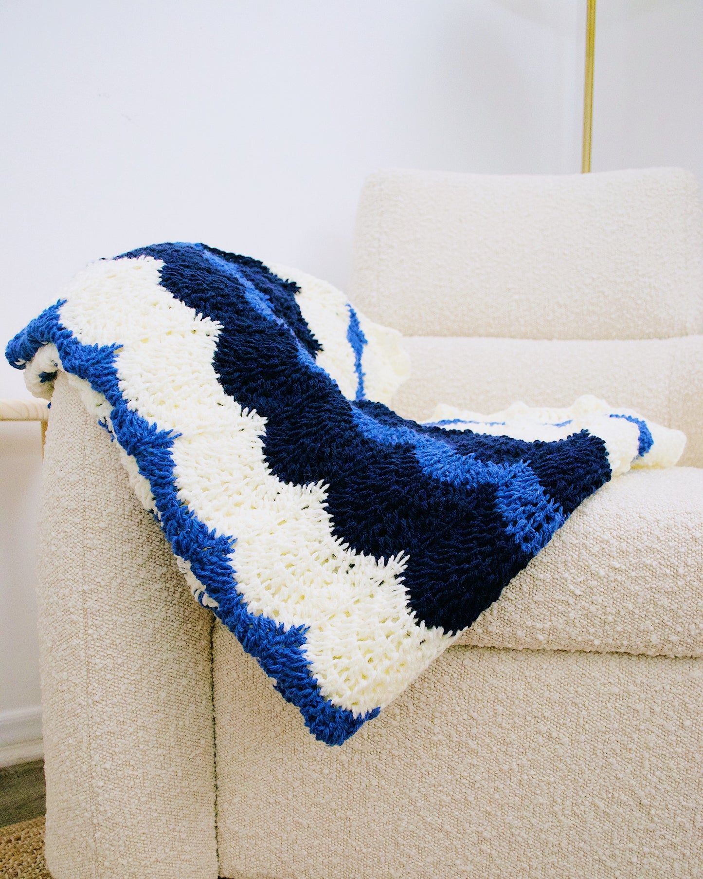 Crochet Kit - Tunisian Bubble Chevron Afghan