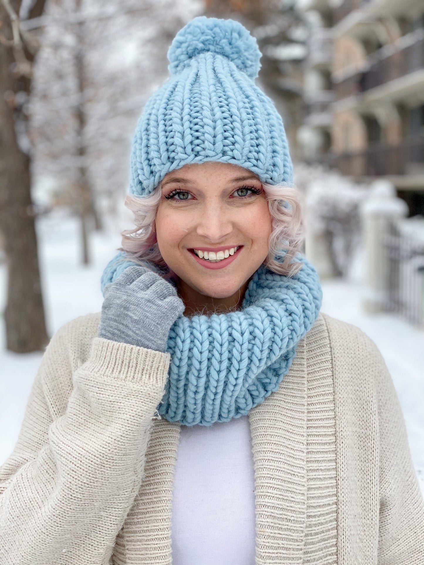 Knit Kit - Everyday Basic Beanie & Cowl