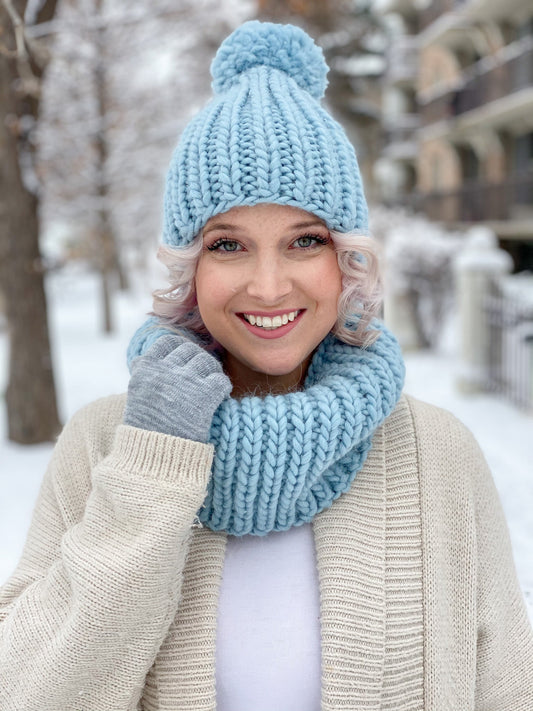 Knit Kit - Everyday Basic Beanie & Cowl