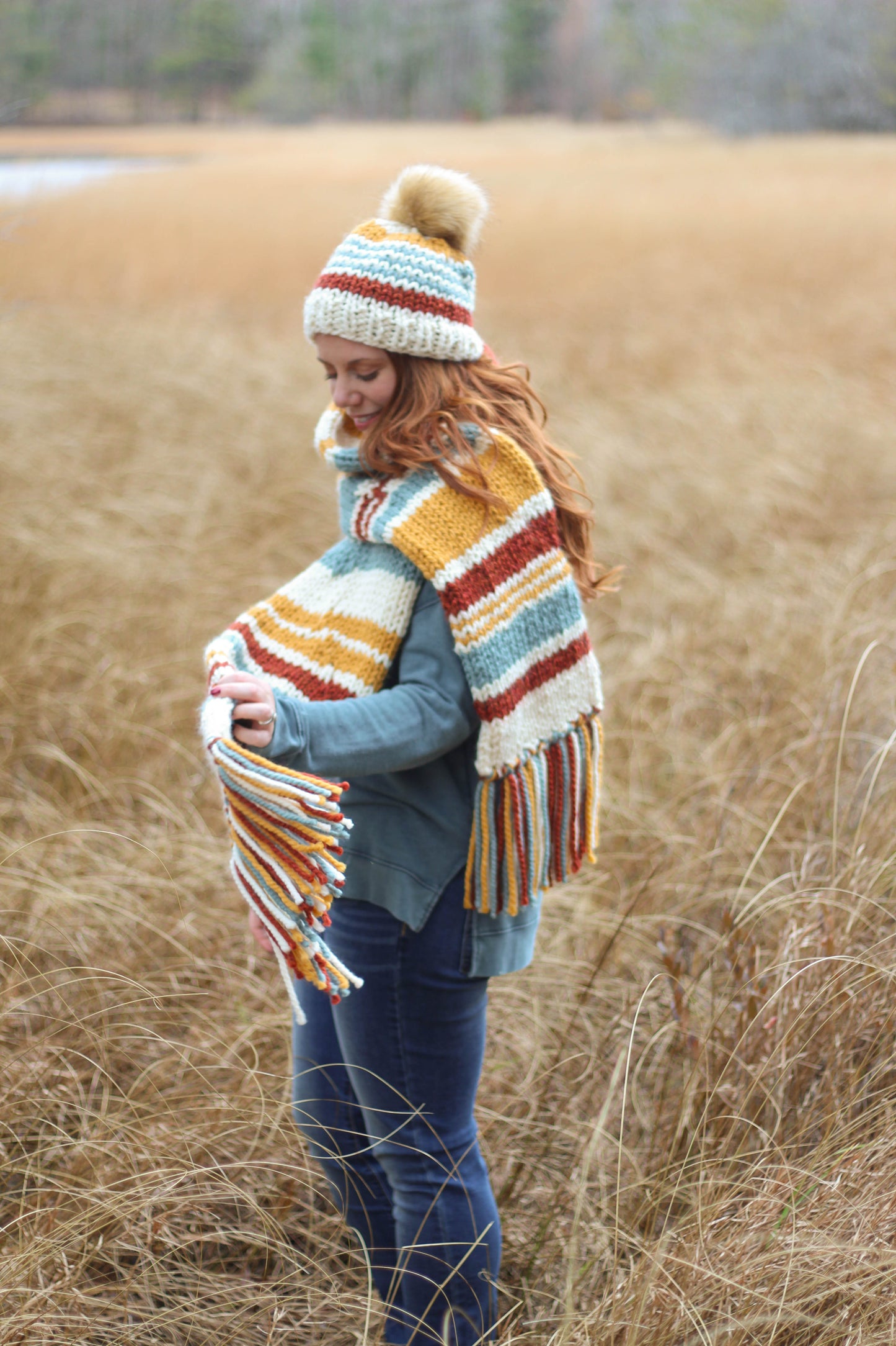 Knit Kit - Scrappy Hat and Scarf