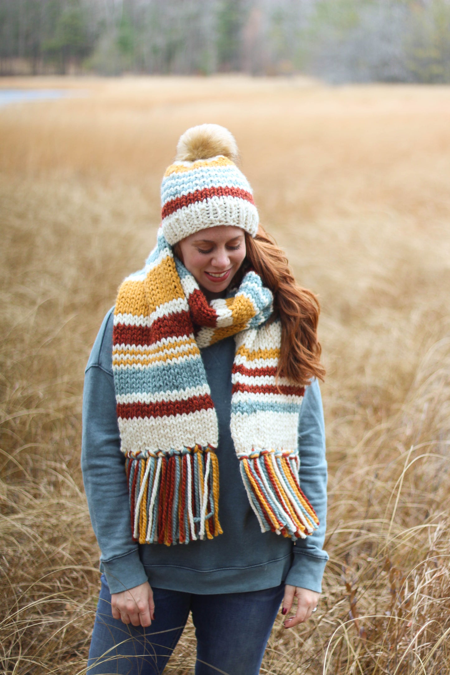 Knit Kit - Scrappy Hat and Scarf