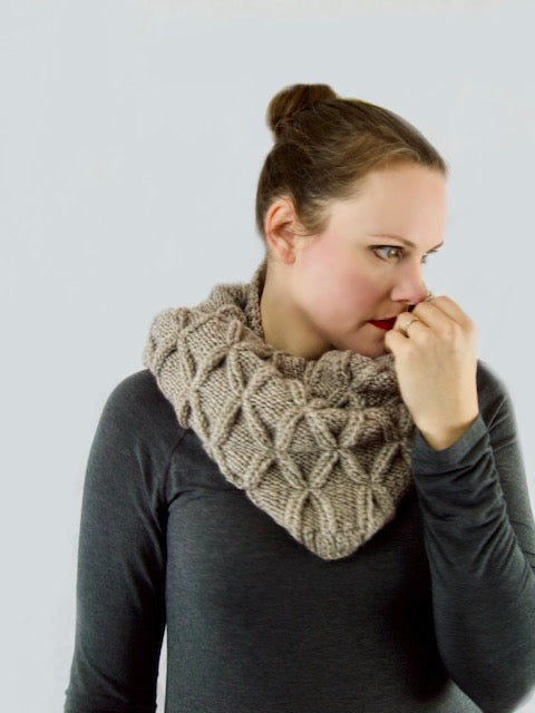 Knit Kit - Faux Cable Cowl