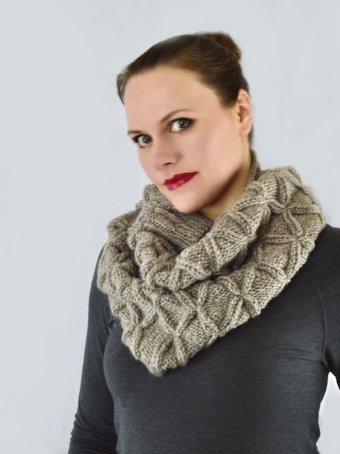 Knit Kit - Faux Cable Cowl