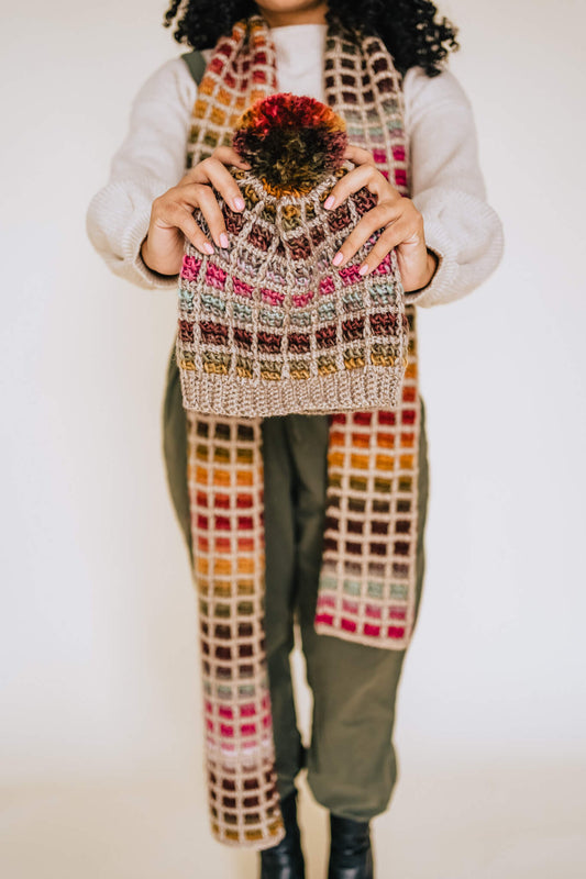 Crochet Kit - Mesa Hat and Scarf
