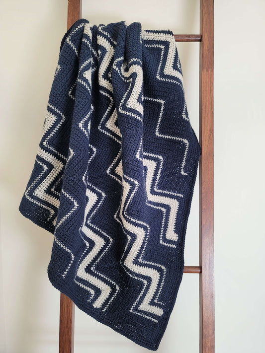 Crochet Kit -  Diagonal Chevron Lapghan
