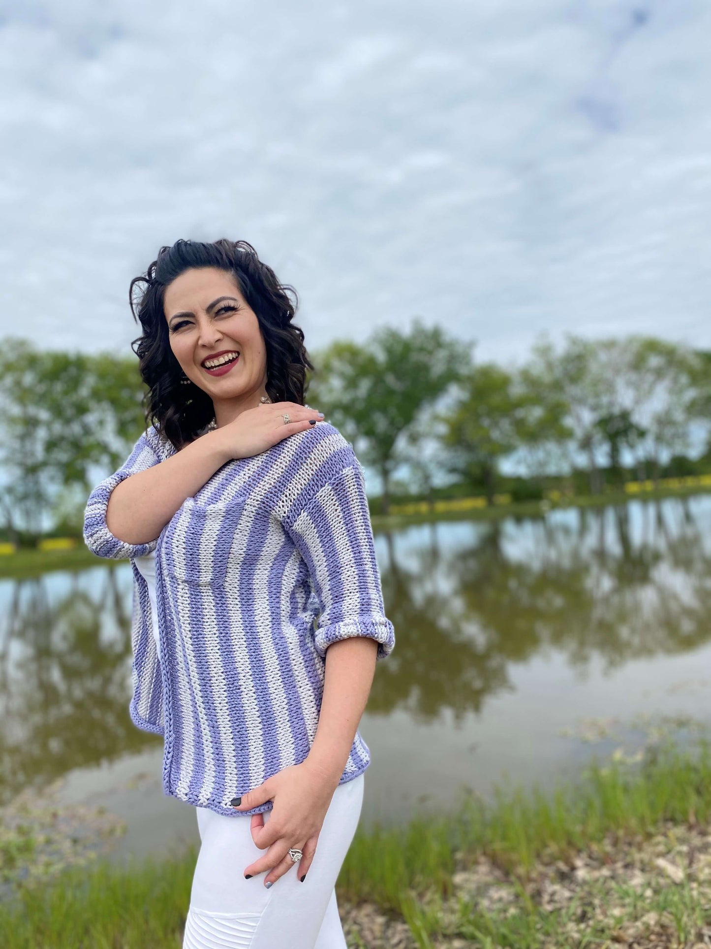 Knit Kit - Boater Striped Cardigan
