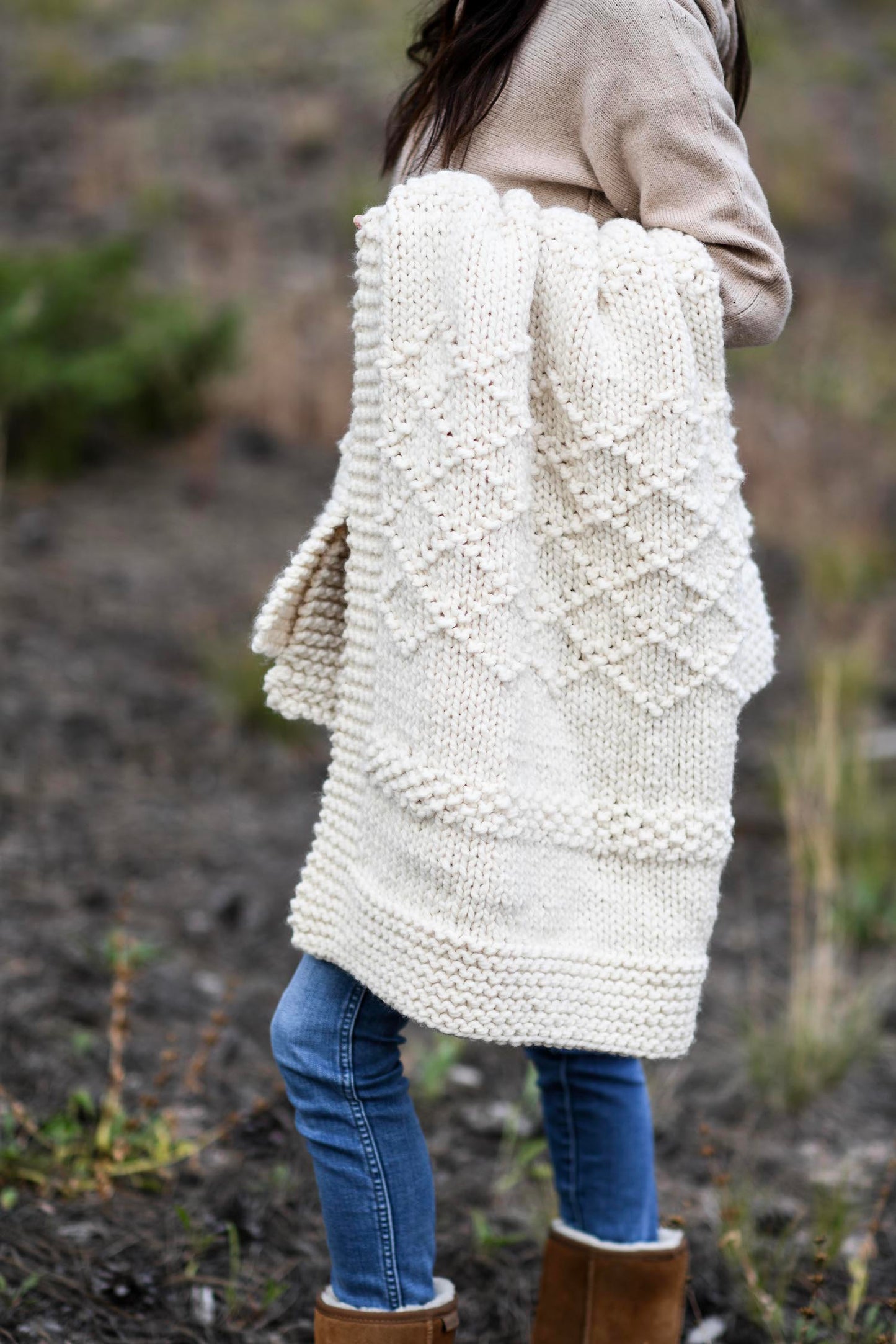 Knit Kit - Snuggly Autumn Lattice Throw
