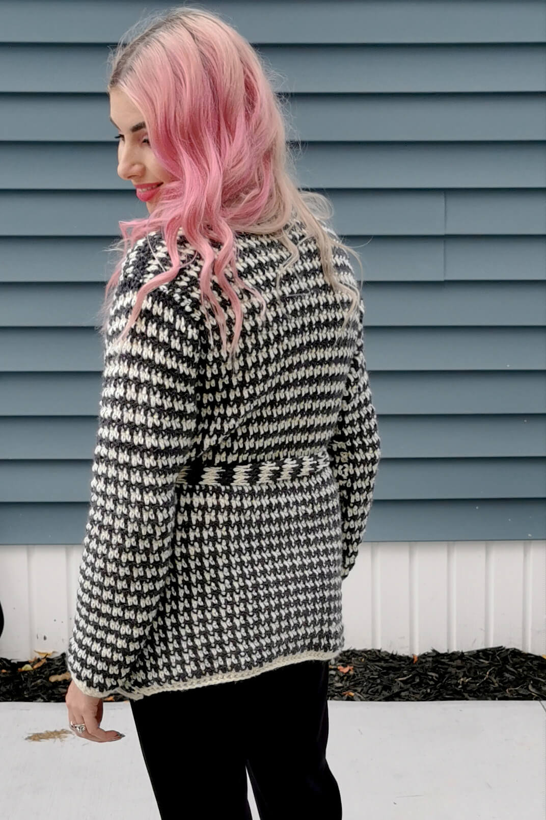 Crochet Kit - Houndstooth Comfy Cardigan