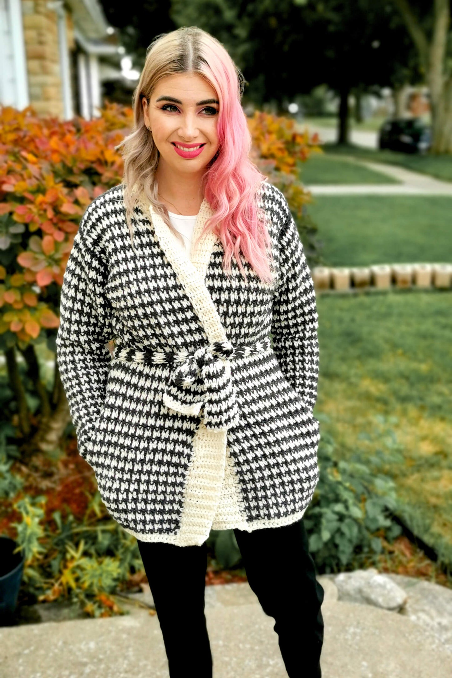 Crochet Kit - Houndstooth Comfy Cardigan