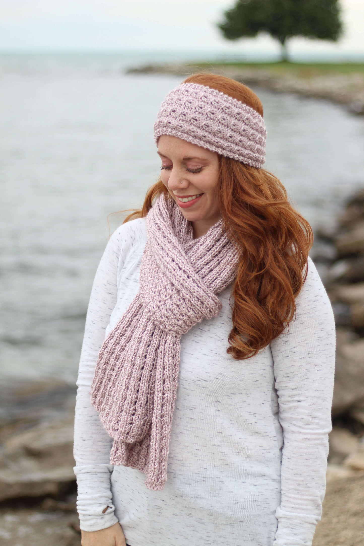 Knit Kit - Faux Cable Knit Headband & Scarf