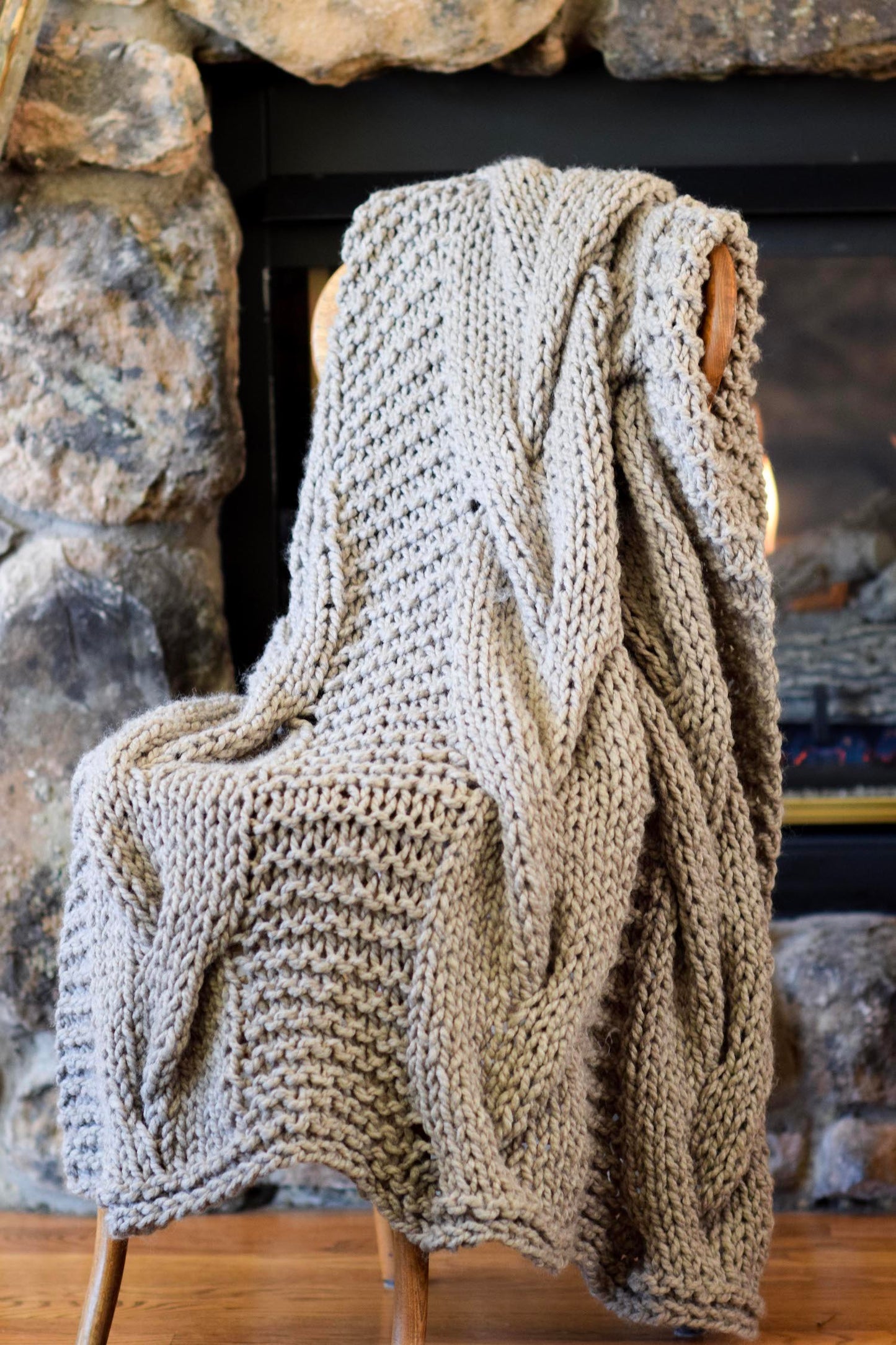 Knit Kit - Grand Cables Throw