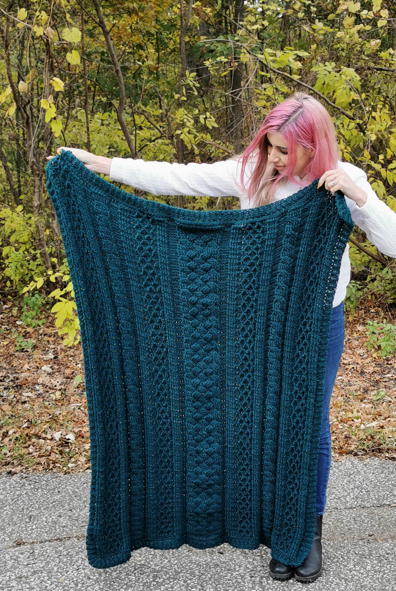 Crochet Kit - Molly Cabled Blanket