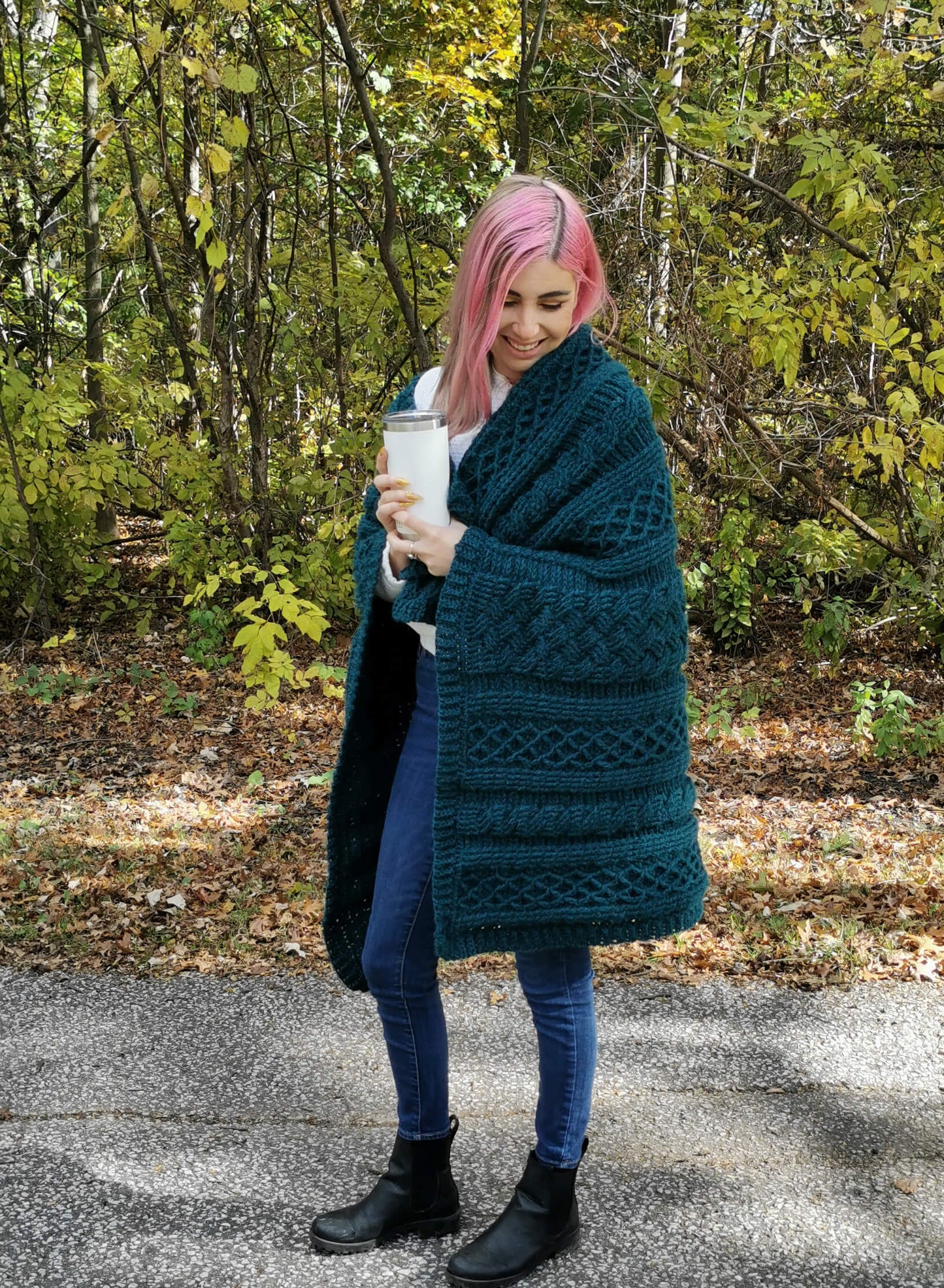 Crochet Kit - Molly Cabled Blanket