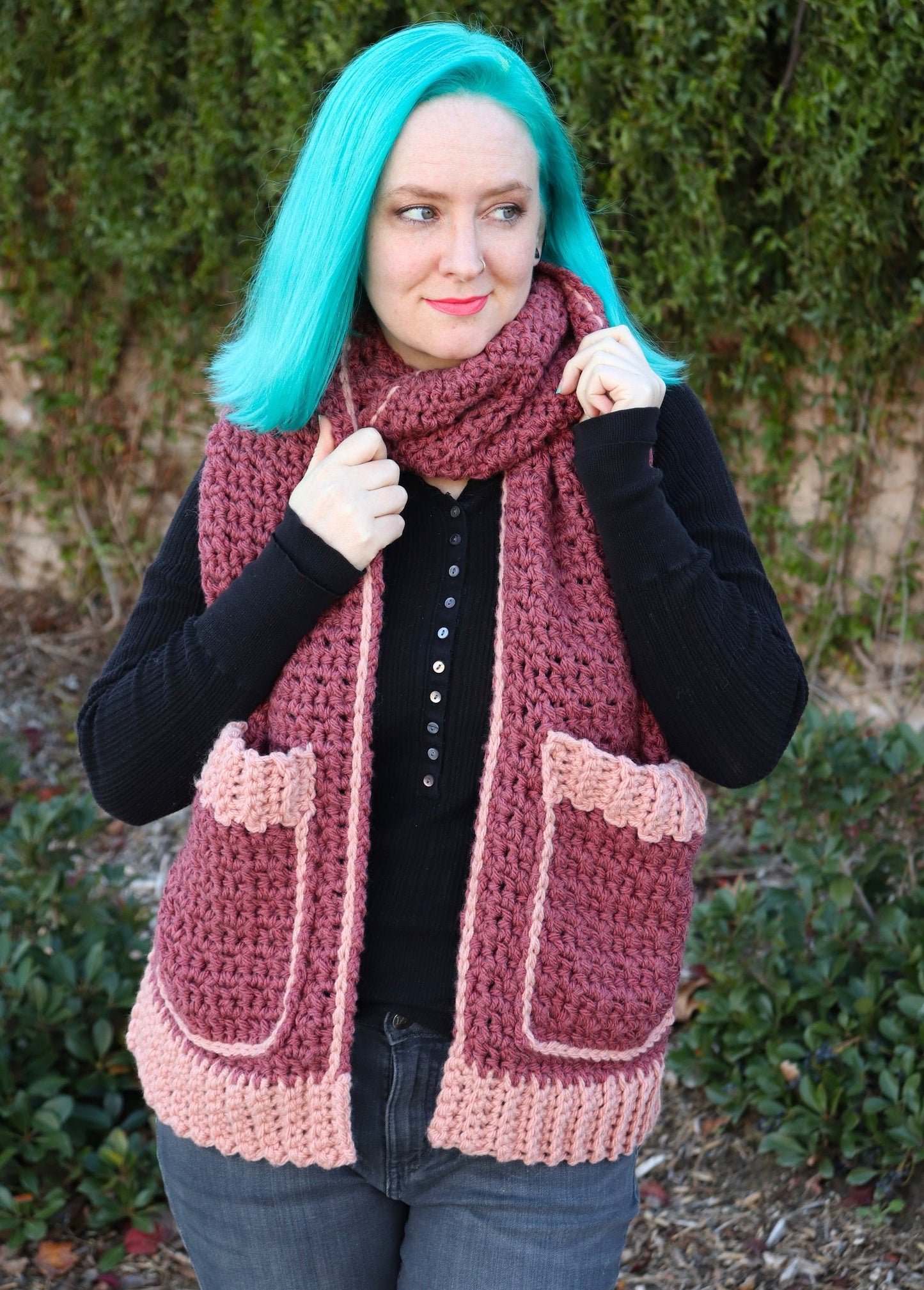 Crochet Kit - Lila Pocket Scarf