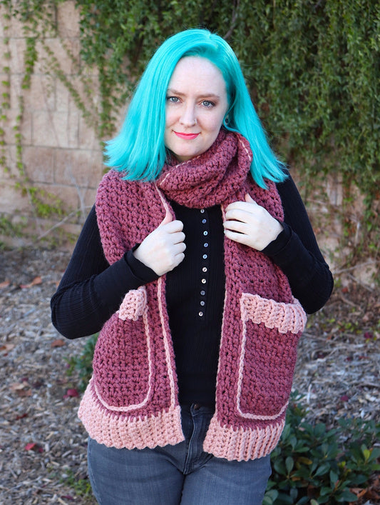 Crochet Kit - Lila Pocket Scarf