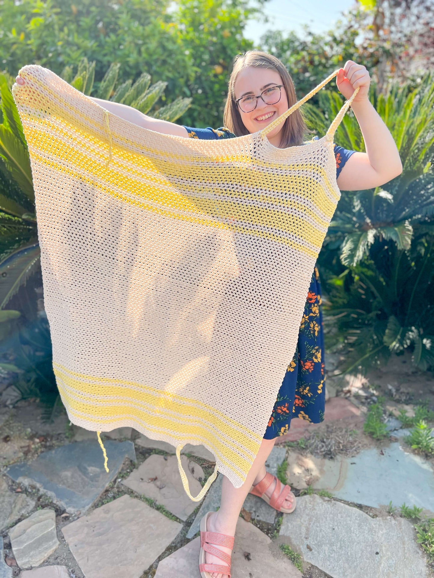 Crochet Kit - Sunshine Picnic Blanket + Bag