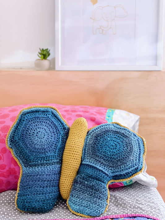 Crochet Kit - Midnight Butterfly Pillow