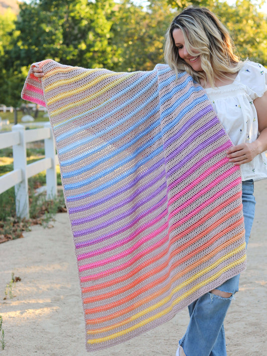 Crochet Kit - Sunset Flow Throw
