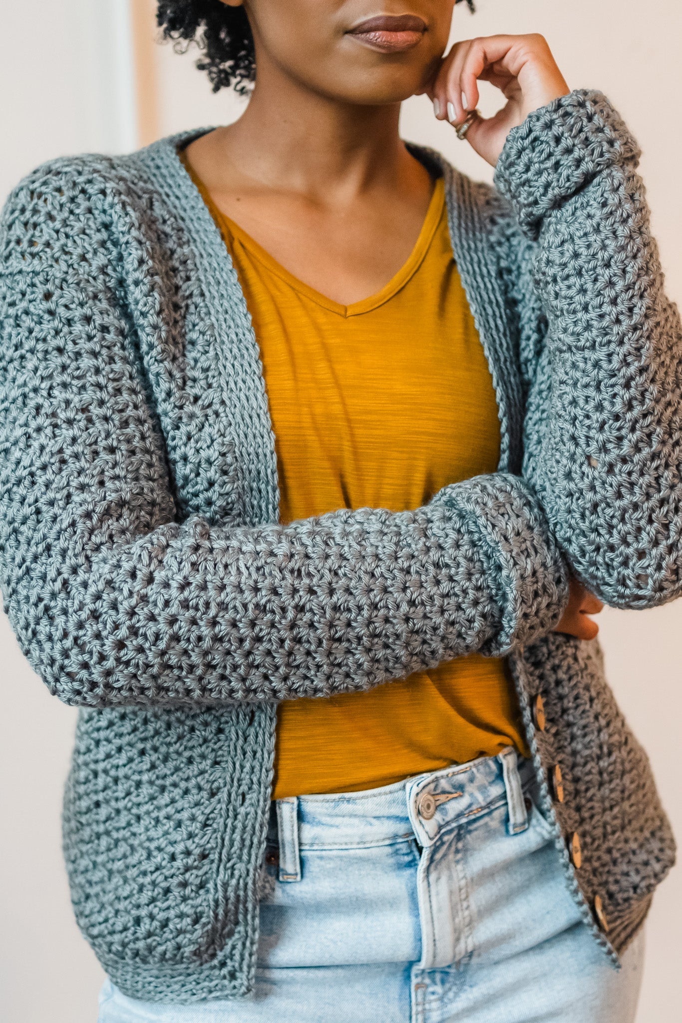 Crochet Kit - Toni Cuffed Cardi