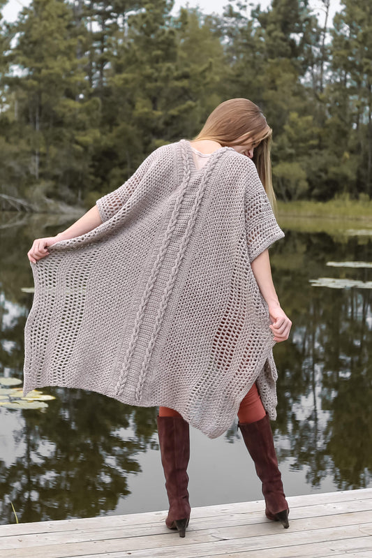 Crochet Kit - Faux Cable Ruana