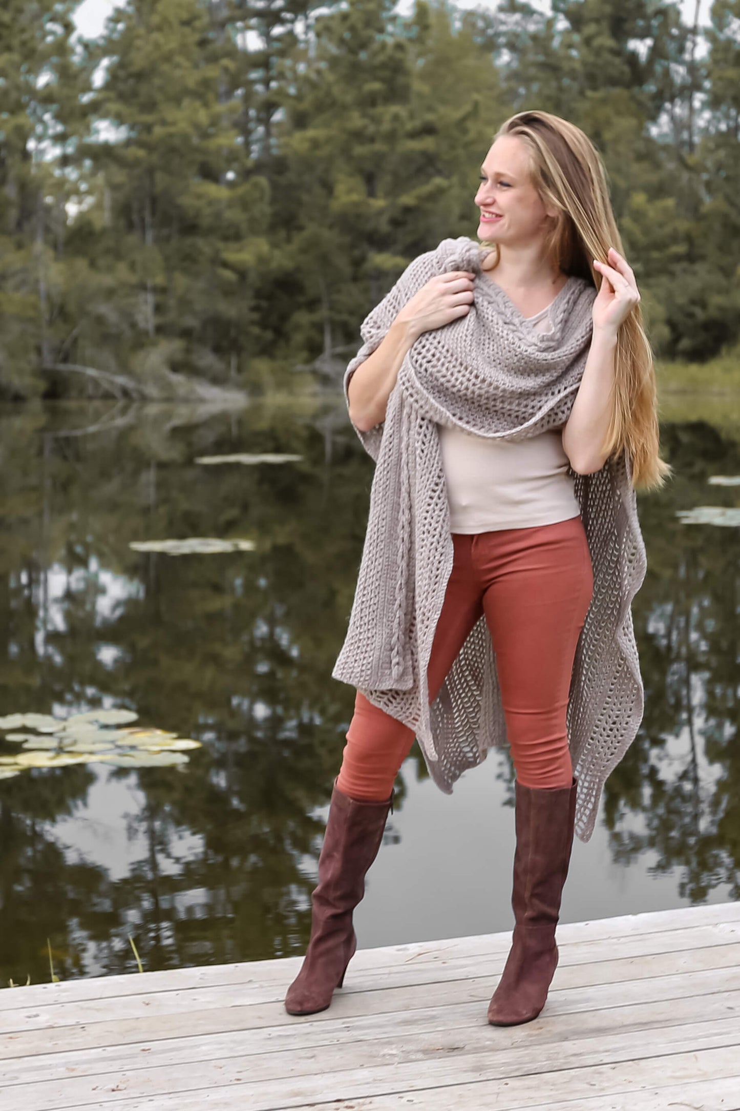 Crochet Kit - Faux Cable Ruana