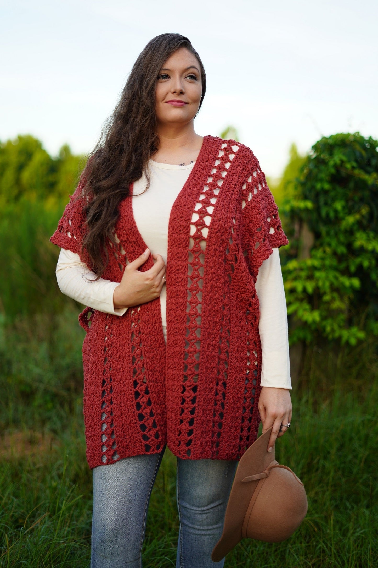 Crochet Kit - Rosebud Dreamer Ruana