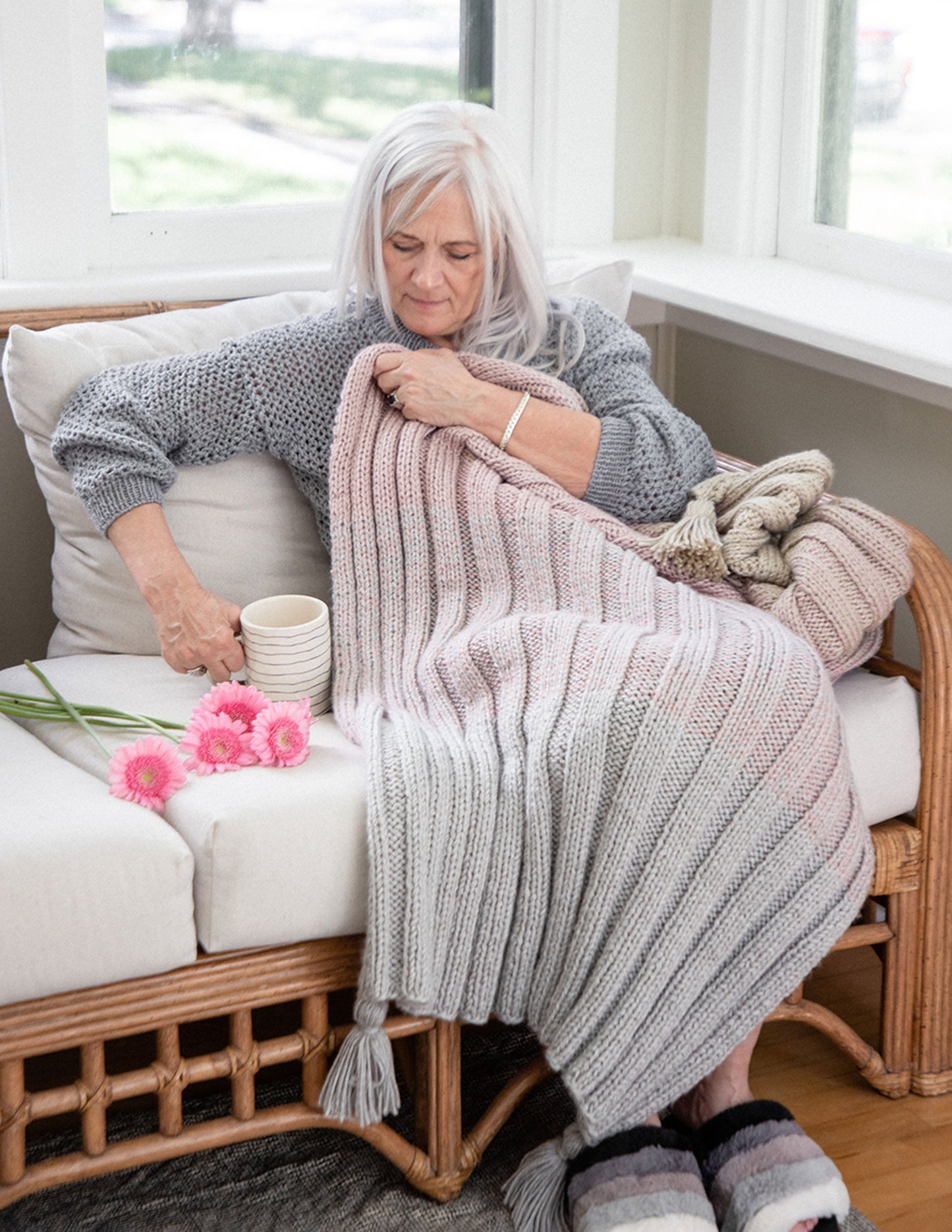 Knit Kit - The Ribbed Throw