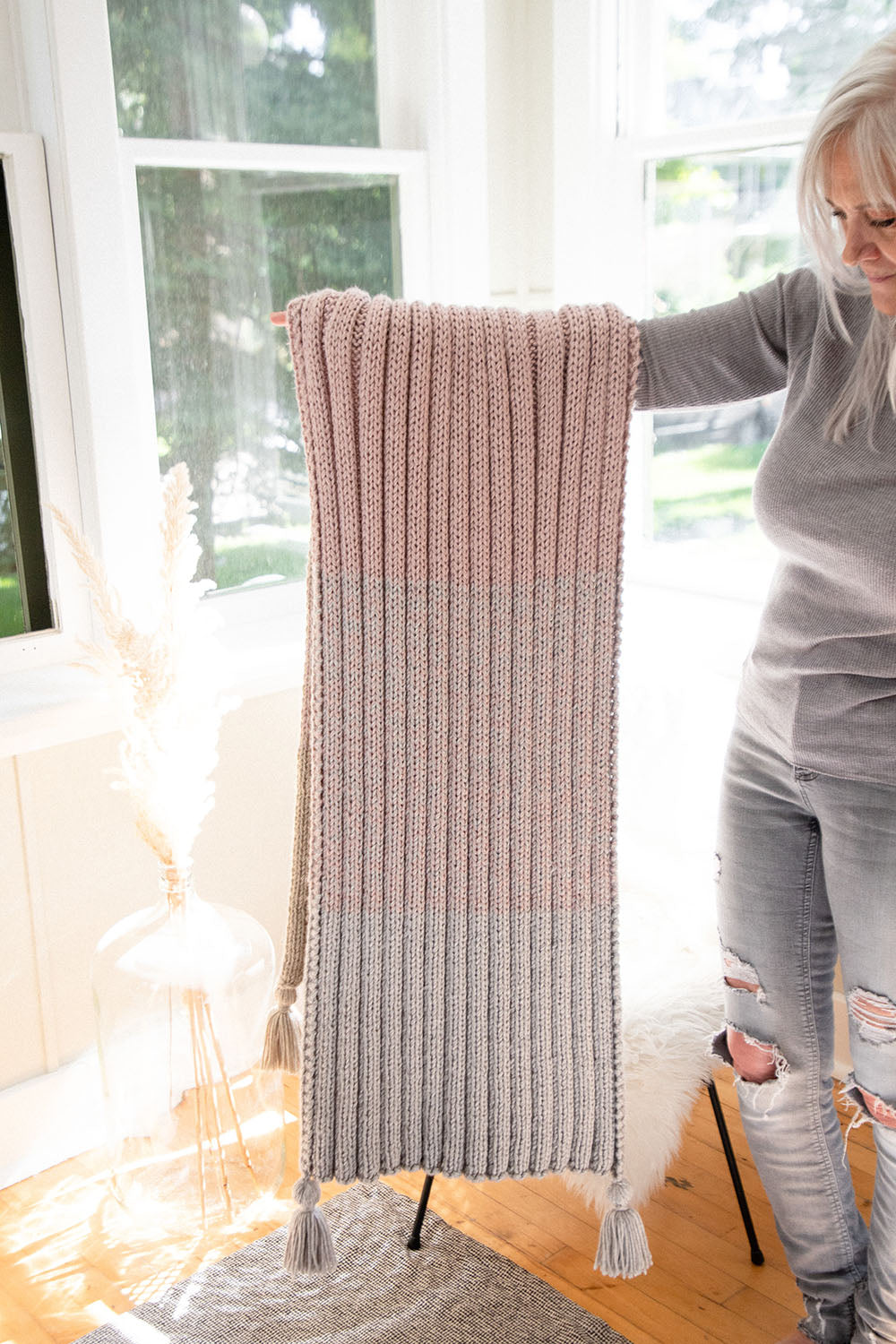 Knit Kit - The Ribbed Throw