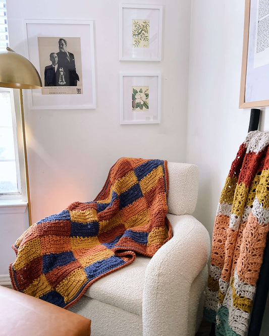 Crochet Kit - Cobblestone Steps Throw