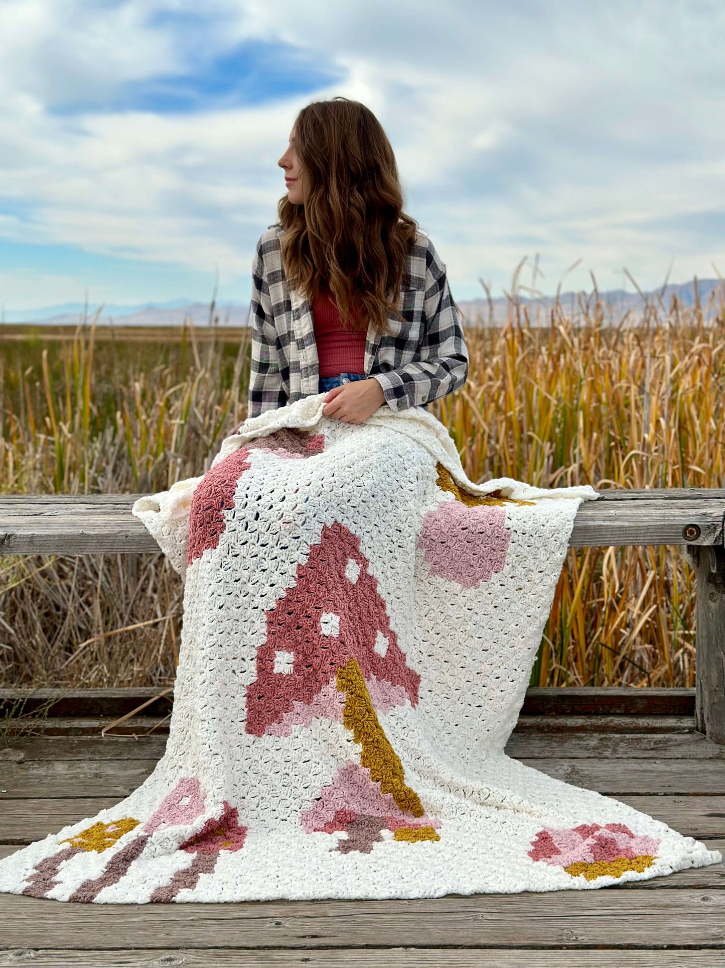 Crochet Kit - Mushroom Medley Throw