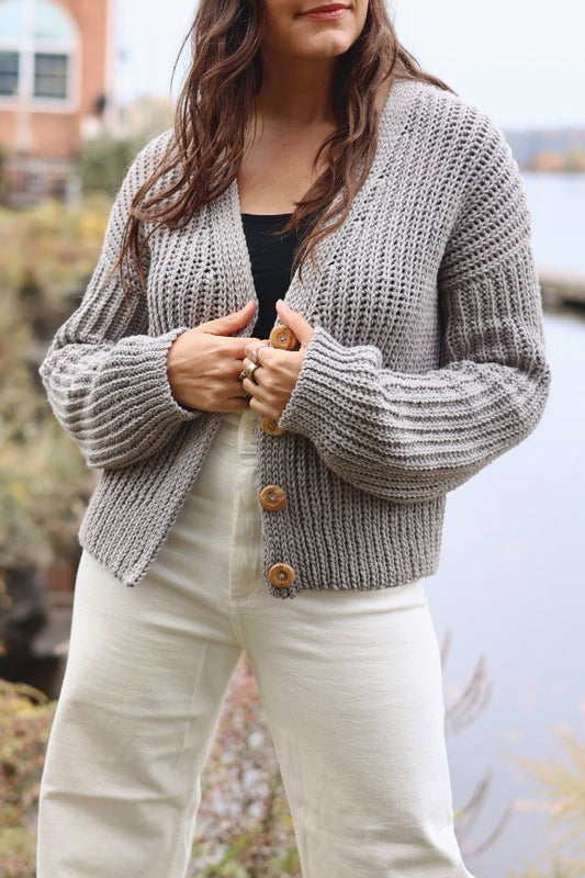 Nantucket Ribbed Cardigan (Crochet)