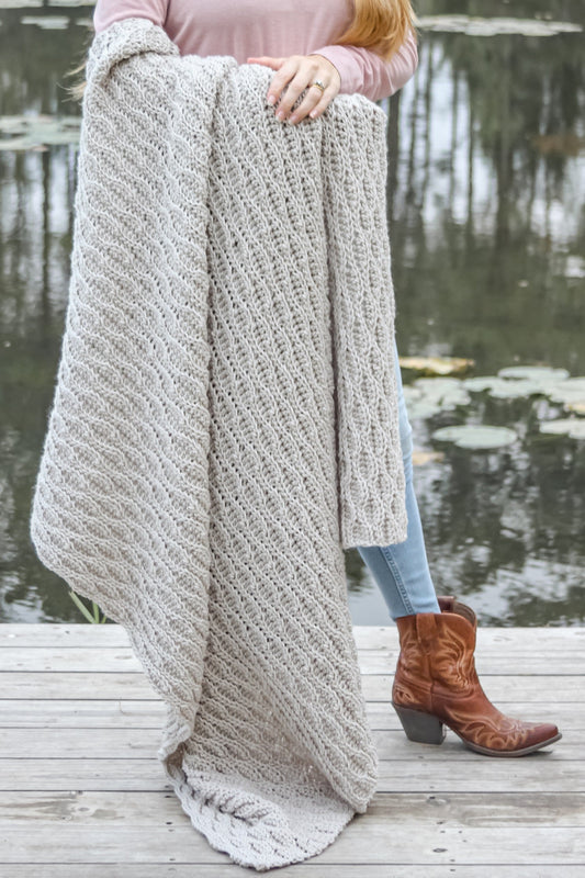 Crochet Kit - Almond Stitch Blanket