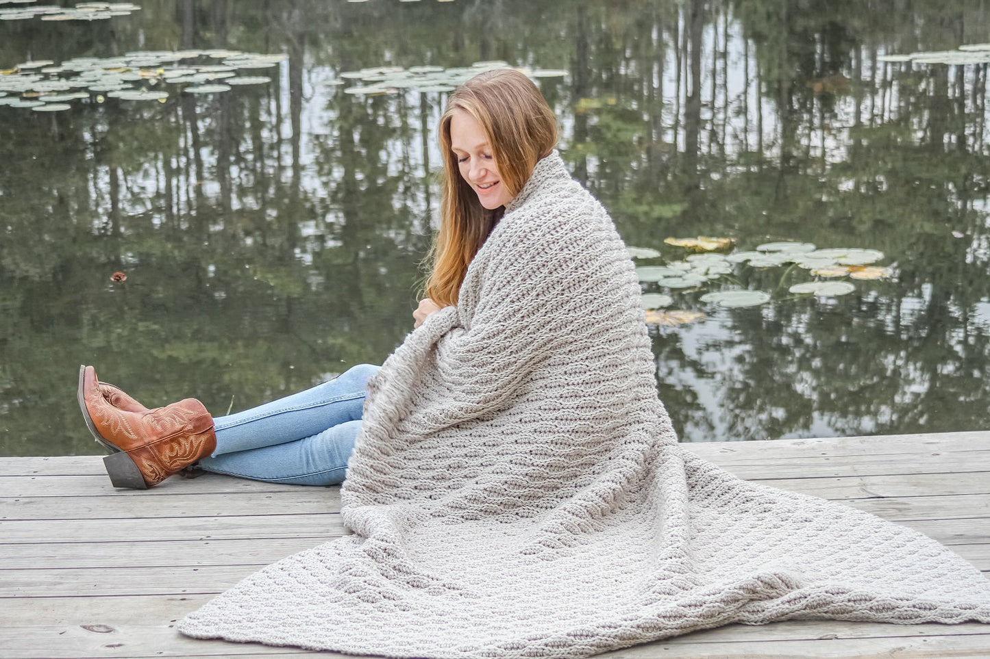 Crochet Kit - Almond Stitch Blanket