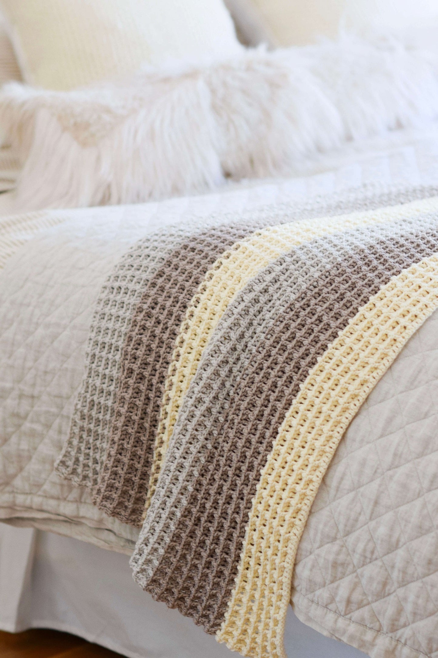 Crochet Kit - Winterscape Waffle Stitch Blanket
