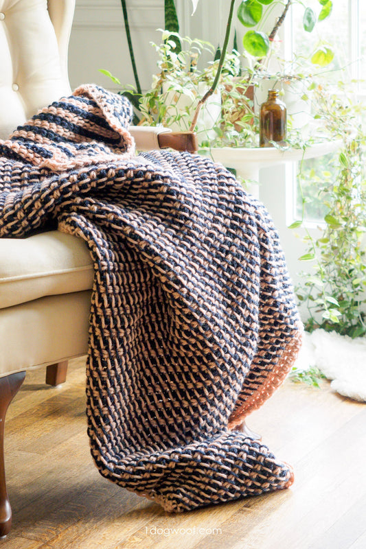 Crochet Kit - Woven Stripes Blanket