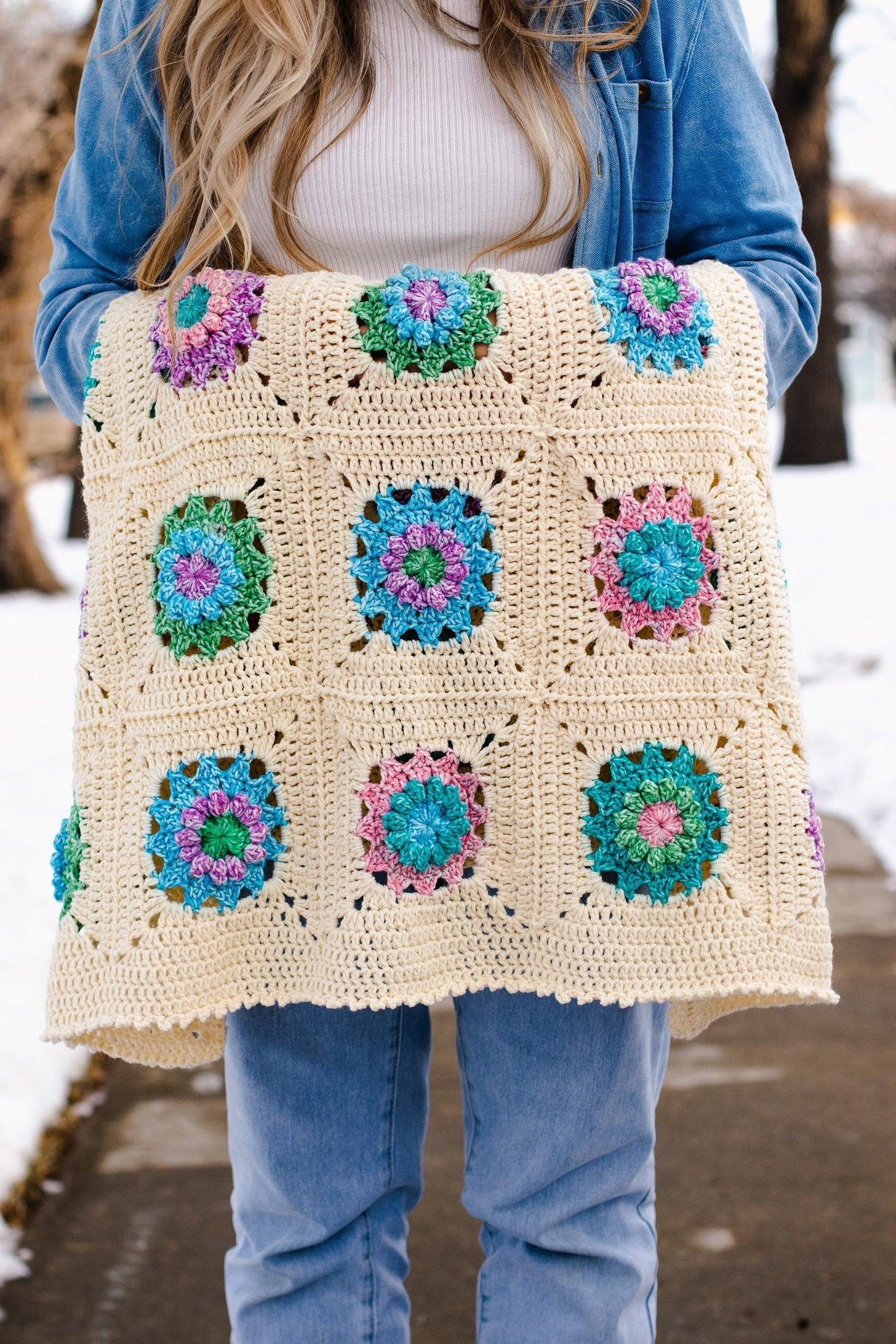 Crochet Kit - Flower Market Baby Blanket