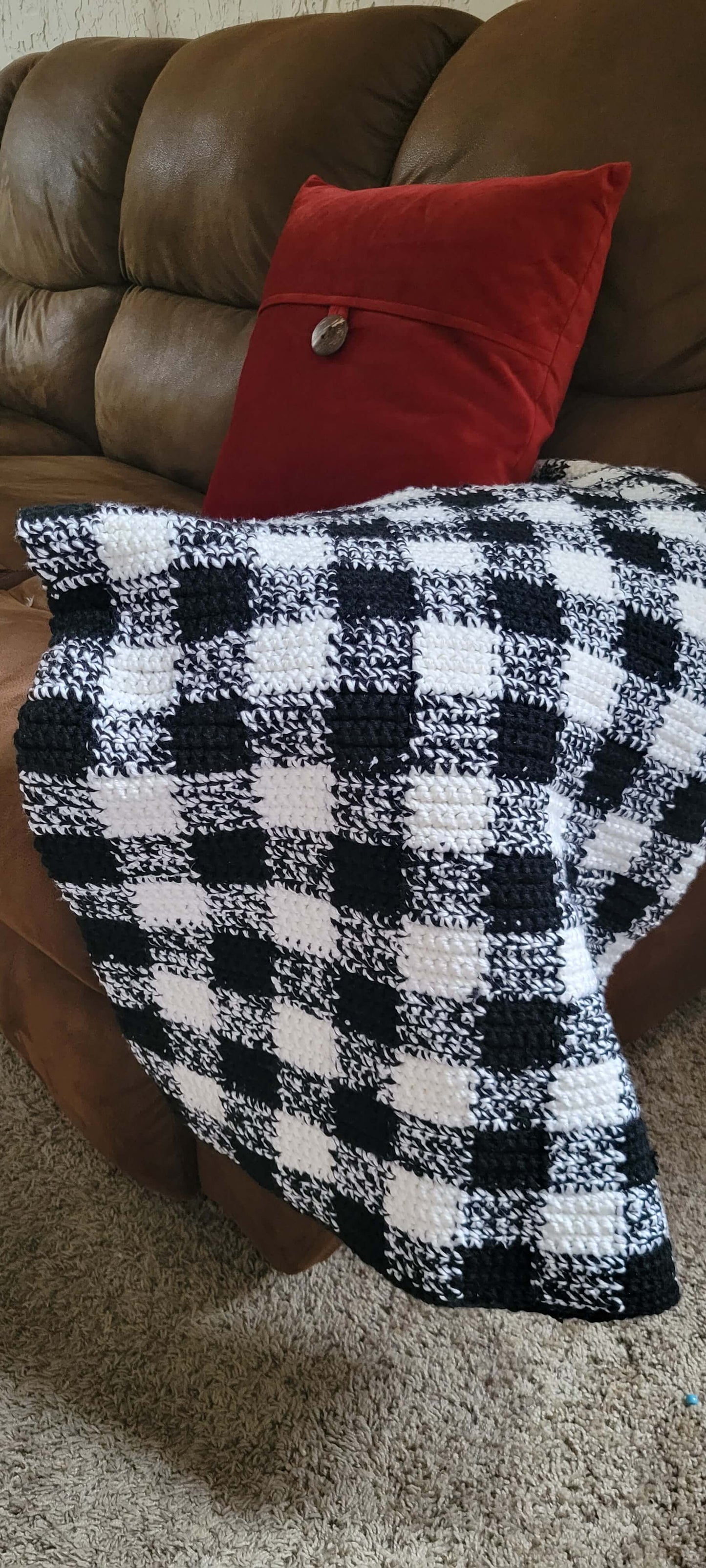 Crochet Kit - Gingham Crochet Throw